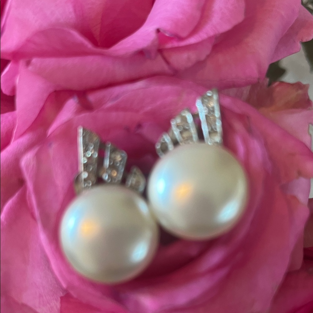 Elegant Pearl and Silver Clips